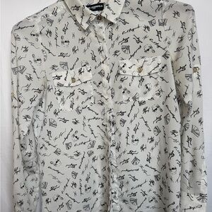 Karl Lagerfeld Monochrome Graphic Shirt